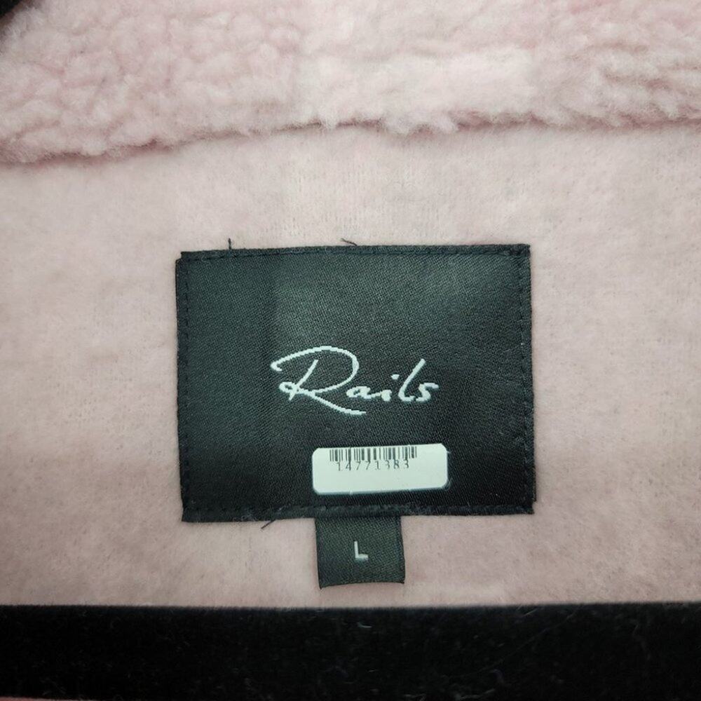 Rails Soft Sherpa Relaxed Fit Plush Sherpa Jacket Coat In Lilac Size Large - Picture 3 of 6